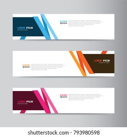 Vector abstract web banner design template. Collection of web banner template. Abstract geometric design banner web template on grey background. Header - landing page Web Design Elements