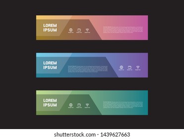 vector abstract web banner template. background design.