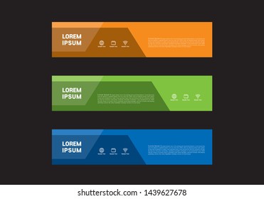 vector abstract web banner template. background design.