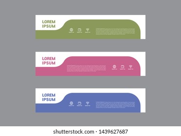 vector abstract web banner template. background design.