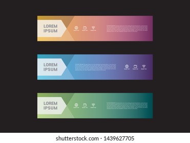 vector abstract web banner template. background design.