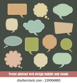 Vector abstract web design bubble and clouds