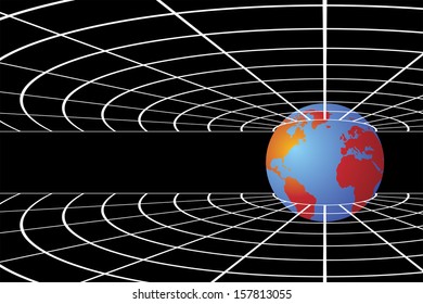 vector abstract web globe background