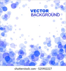 Vector abstract white background with blue circles
