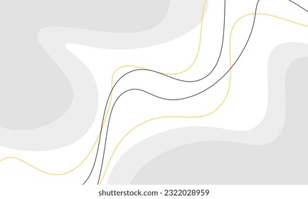 Vector abstract white background. Dynamic waves gold, white. Abstract white luxury background