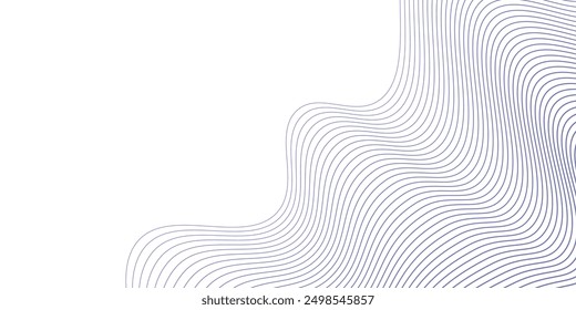 Vector abstract white background with dynamic waves lines.