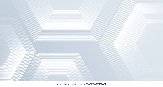 Vetor fundo branco abstrato com textura de hexágono ondulado dinâmico. adequado para o design de papel de parede abstrato simples