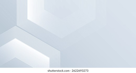 Vector abstract white background with dynamic wavy hexagon texture. suitable for wallpaper design abstract simple art