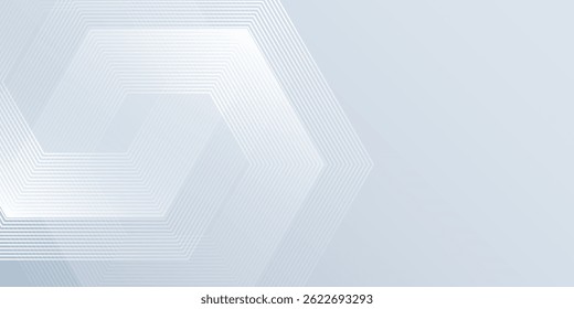 Vector abstract white background with dynamic wavy hexagon texture. suitable for wallpaper design