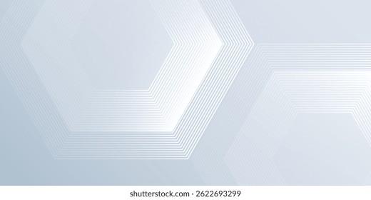Vector abstract white background with dynamic wavy hexagon texture. suitable for wallpaper design abstract