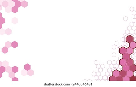 vector abstract white background with pink hexagonal shapes.