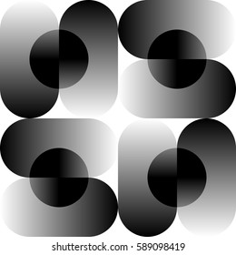 Vector Abstract White Black Gradient Pattern Rounded 