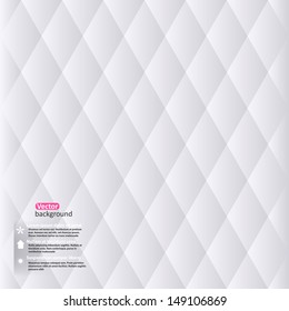 Vector abstract white geometric background. Vector Illustration with rhomb. Minimalistic backdrop.