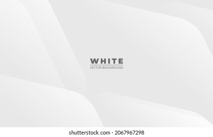 Abstrakter, weißer und grauer geometrischer Hintergrund für die Präsentation oder Abdeckung von Unternehmen. Abstraktes weißes Banner-Muster. Vektorgrafik