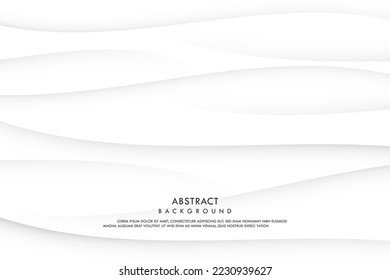Vector abstract white and gray gradient soft wave texture background.