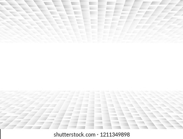 Vector : Abstract white and gray square on white background