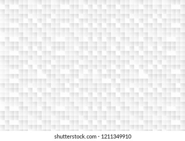 Vector : Abstract white and gray square on white background