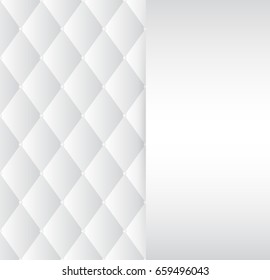 vector, abstract white grey upholstery background with copy space