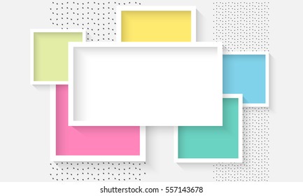 Vector abstract white objects for your text