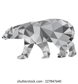 Vector abstract white polar bear
