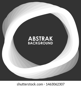 Vector abstract white shape with a simple dark background.