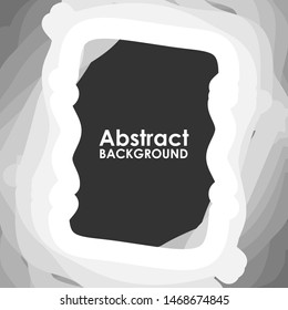 Vector abstract white shape with a simple dark background.