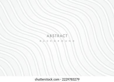 Vector abstract with white wave line pattern background.