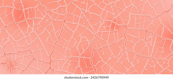 Vector abstract wide background or wallpaper. Stylistic leather with blemishes, cracks or scars. Pinkish inflamed skin.