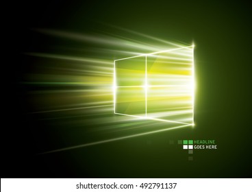 Vector of abstract window background with rays of light