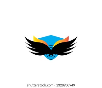 Vector abstract wing flying logo for company isolated - Vector
