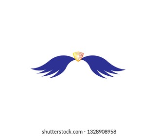 Vector abstract wing flying logo for company isolated - Vector
