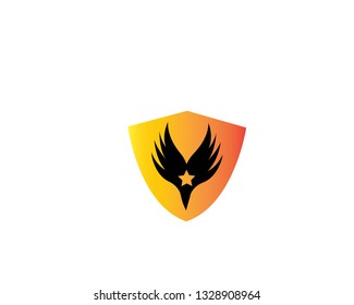 Vector abstract wing flying logo for company isolated - Vector
