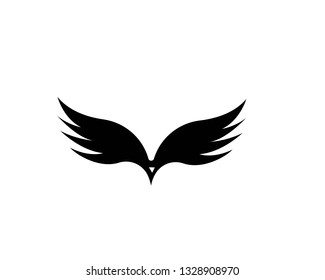 Vector abstract wing flying logo for company isolated - Vector
