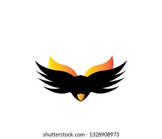 Vector abstract wing flying logo for company isolated - Vector
