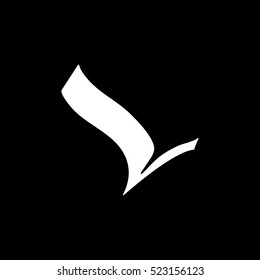 Vector abstract wing flying logo for company isolated