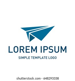 Vector abstract wing flying logo for company isolated