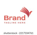Vector abstract wing logo icon with bird element. Gradient colored design element. Creative logo for growth, progress, development concept. Usable for Branding and Business logos.
