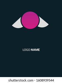 Vector abstract wing logo icon. Material design style. colorful design