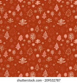 Vector abstract winter seamless pattern. Wrapping paper pattern.