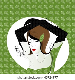 Vector abstract woman
