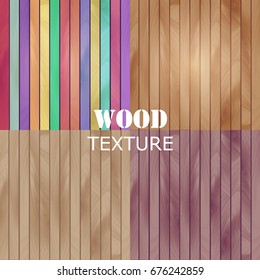 Vector abstract wood texture. vector background. Vertical bright light strips for your design. Set