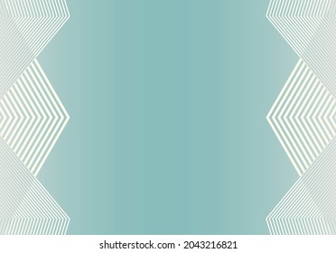 Vector abstract worm's eye view perspective symmetry white building city skyscraper boxes from line shape pattern on light blue sky gradient background. Minimal trendy architecture template concept.