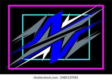 vector abstract wrap racing design with a unique striped pattern and a combination of bright colors