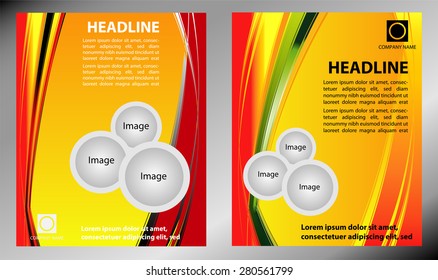 Vector abstract yellow background brochure 