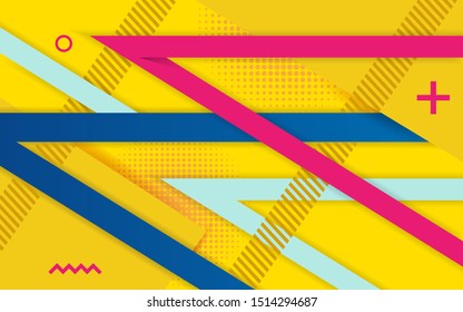 Vector abstract yellow background  design. Modern dynamical colored forms and line abstract background.