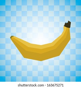 Vector Abstract Yellow Banana With Background