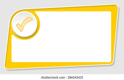 Vector abstract yellow box and check box