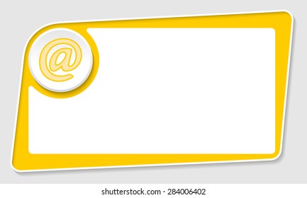 Vector Abstract Yellow Box And Email Symbol