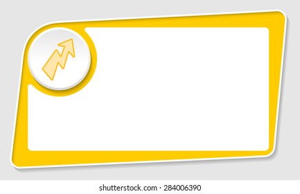 vector abstract yellow box and flash symbol