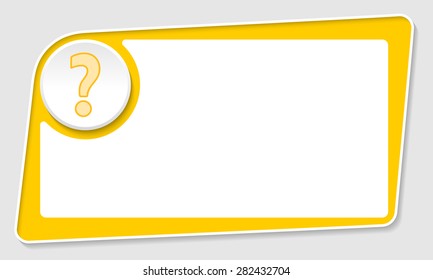 vector abstract yellow box and question mark